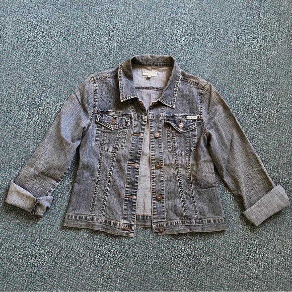 Vintage Max Studio Stretchy Denim Jacket, Medium - Picture 5 of 16